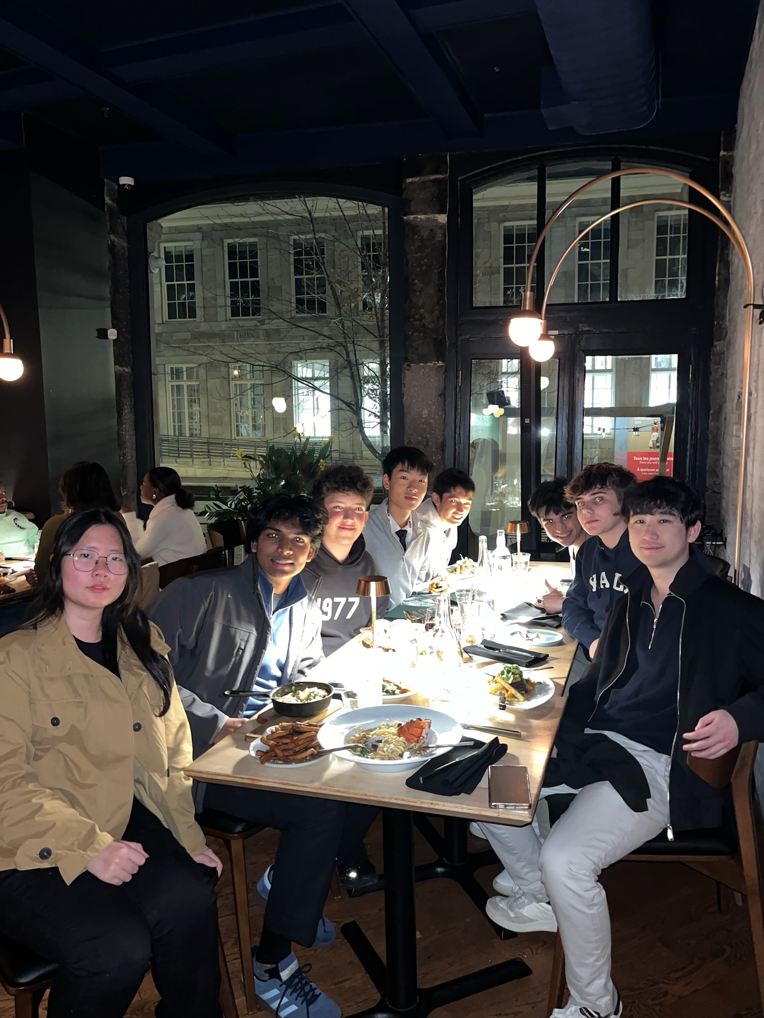 Student presenting research poster