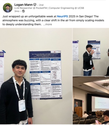 Logan Mann - NeurIPS 2025 presentation on LinkedIn