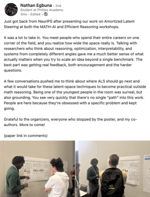 Nathan - research announcement on LinkedIn